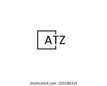 Letra ATZ Ilustración del vector de diseño del logotipo inicial