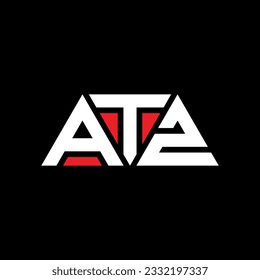 Diseño del logotipo de la letra triangular ATZ con forma triangular. Monograma de diseño del logotipo del triángulo ATZ. Plantilla de logotipo vectorial de triángulo ATZ con color rojo. Logotipo triangular ATZ Diseño sencillo, elegante y lujoso.