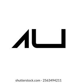 au abstract alphabet font initial simple vector logo design