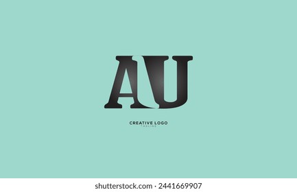 AU Abstract initial monogram letter alphabet logo design