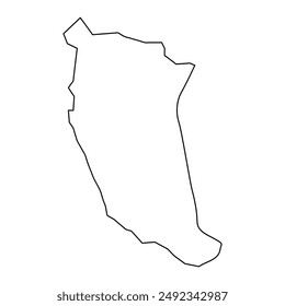 Au Cap district map, administrative division of Seychelles. Vector illustration.