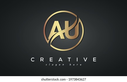 AU creative luxury logo design