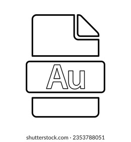 Symbol für Au-Dateiformat im Rahmenstil