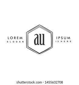 AU Initial beauty monogram logo vector
