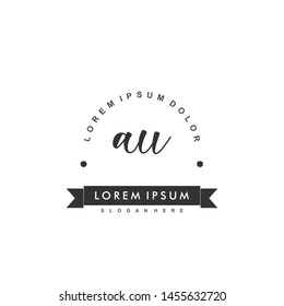 AU Initial beauty monogram logo vector