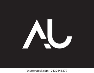 au initial letter linked lowercase logo.