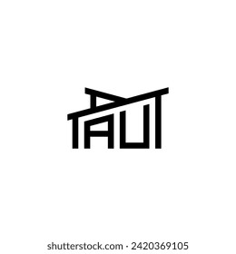 AU Initial Letter in Real Estate Logo concept.eps AU Initial Letter in Real Estate Logo concept