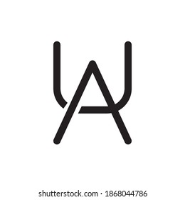 au initial letter vector logo