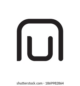 au initial letter vector logo