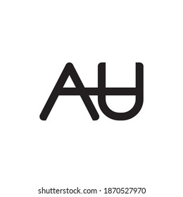 au initial letter vector logo