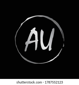 AU initial logo creative minimalist letter