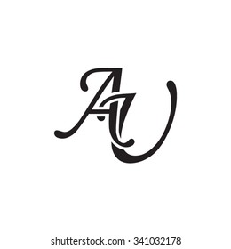 AU initial monogram logo