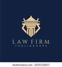 AU initial monogram logo for lawfirm vector design