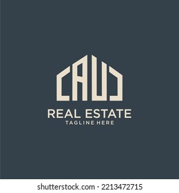 Erstmaliges Monogramm-Logo der AU für Immobiliendesign