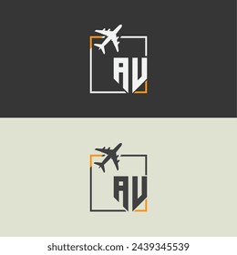 AU initial monogram logo with square style design.