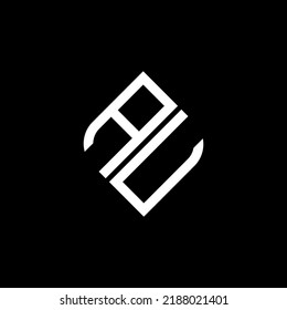 AU letter logo creative design with vector graphic