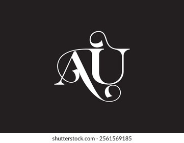 AU Letter logo design and company logo
