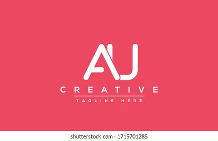 AU Letter Logo Design. Creative Modern A U Letters icon vector Illustration.