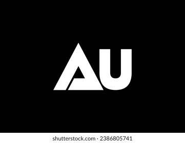 AU letter logo design and monogram logo design