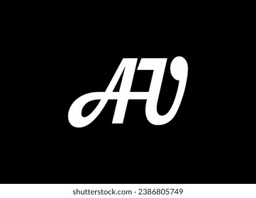 AU letter logo design and monogram logo design