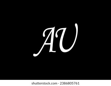 AU letter logo design and monogram logo design