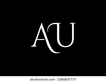 AU letter logo design and monogram logo design