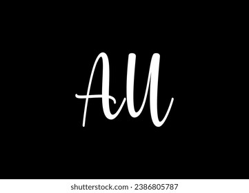 AU letter logo design and monogram logo design