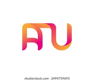 au letter logo. au logo design vector illustration