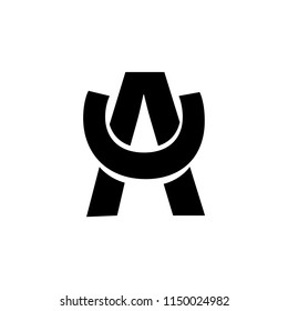 au letter vector logo