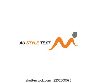 AU Logo Branding Identity Corporate Vector Logo Design.