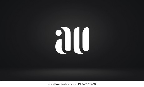 AU logo design template vector illustration 