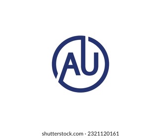 Plantilla de vector de diseño de logotipo de AU