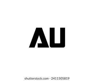 AU logo design vector template