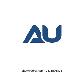 AU logo design vector template