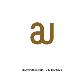 AU logo design vector template