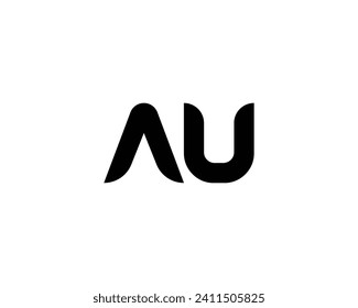 AU logo design vector template