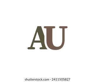 AU logo design vector template