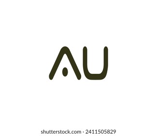 AU logo design vector template