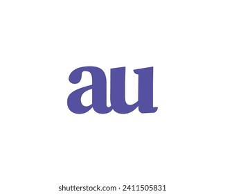 AU logo design vector template