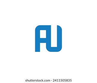 AU logo design vector template