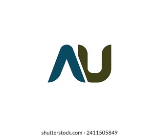 AU logo design vector template