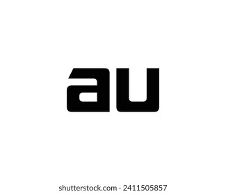 AU logo design vector template