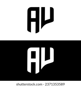 AU Logo. AU Letter Logo Design with Black and White Color.	
