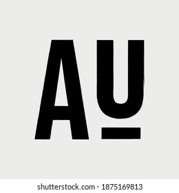 AU Logo Monogram With Rustic Edges