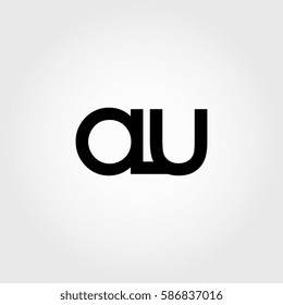 au lowercase logo black interrelated