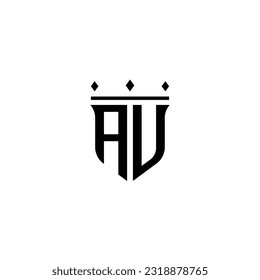 AU Monogram Logo Design Idea