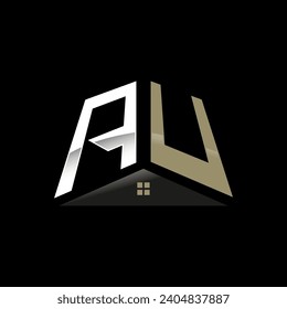 AU Monogram Logo Design, Realty Logo