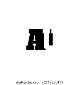 AU Negative Space Monogram Logo - Design Mínimo Moderno Lettermark