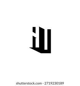 AU Negative Space Monogram Logo - Design Mínimo Moderno Lettermark