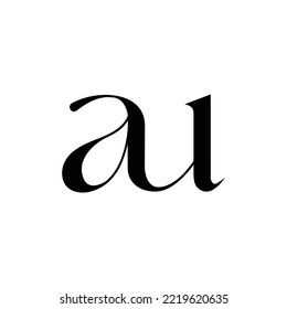 au text design - abstract vector logo design - letter mark logo design
